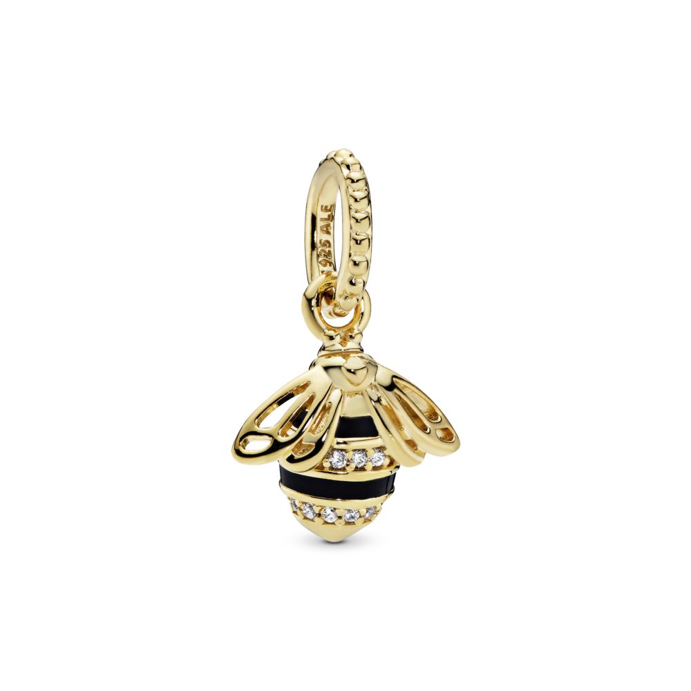 SYDNEY EVAN Large 14K Gold Bee Pendant Necklace With Diamonds And Sapphire  | Holt Renfrew