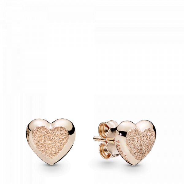 Matte Brilliance Heart Stud Earrings 