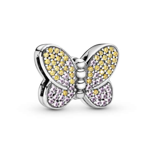 Pavé Butterfly Clip Charm 