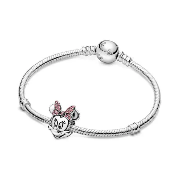Kopča Disney, Minnie Mouse sa roze pavé mašnom 