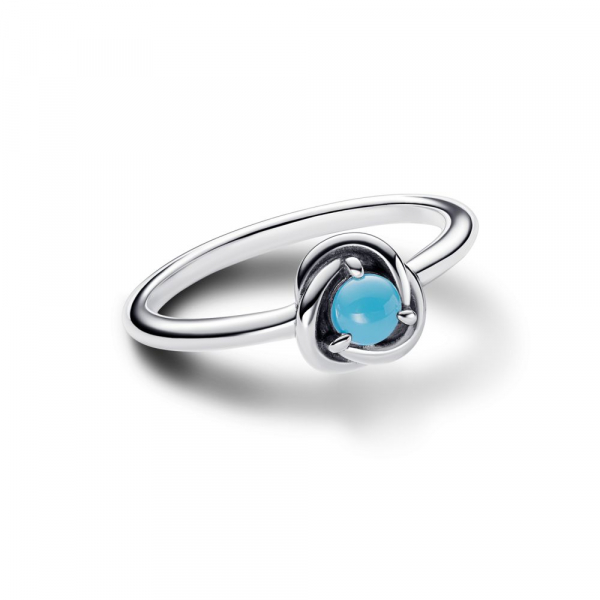 Prsten krug večnosti u tirkizno plavoj boji 