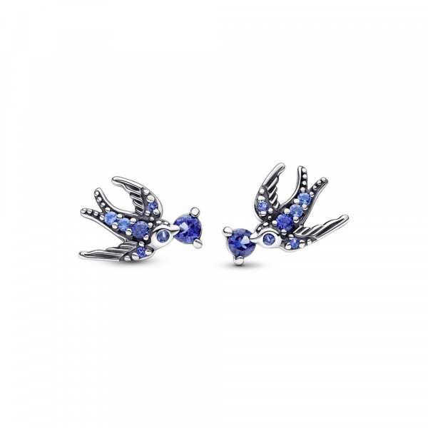 Sparkling Swallow Stud Earrings 