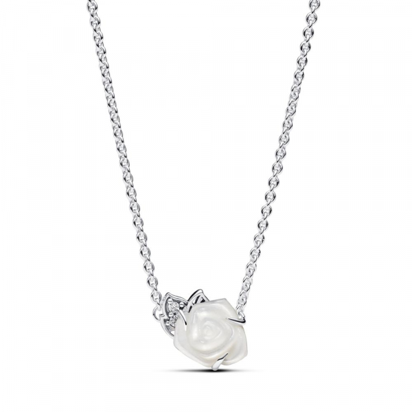 White Rose in Bloom Collier Necklace 