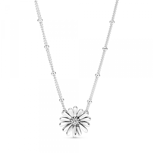 Pavé Daisy Flower Collier Necklace 