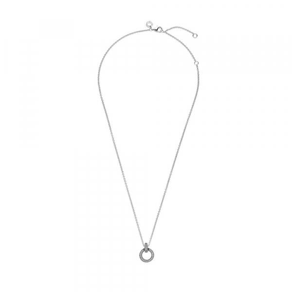 Double Circle Pendant & Necklace 