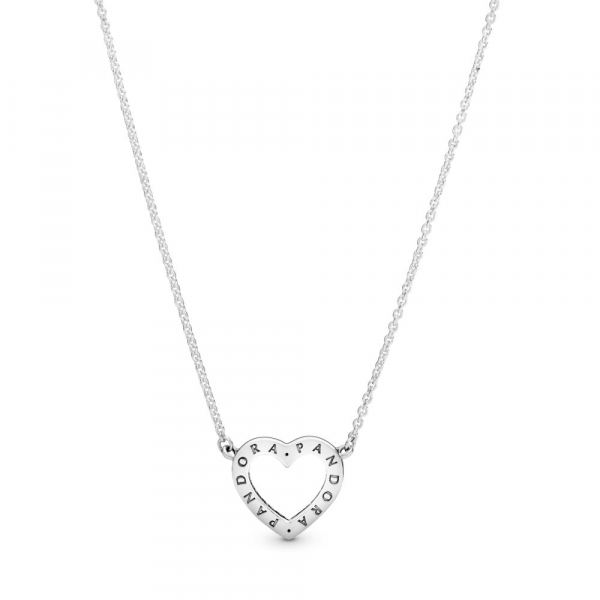 Sparkling Open Heart Necklace 