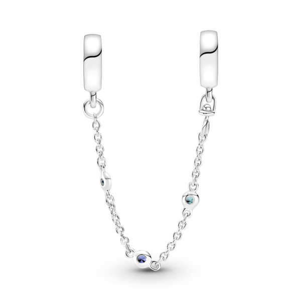 Triple Blue Stone Safety Chain 