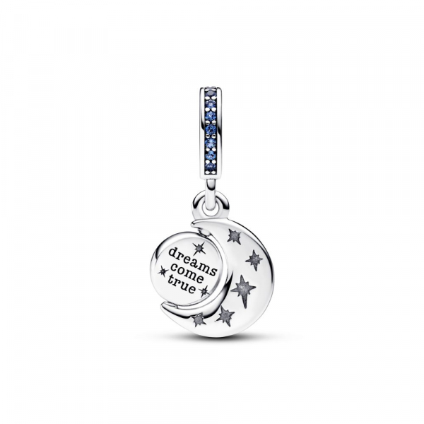 Sparkling Moon Spinning Dangle Charm 