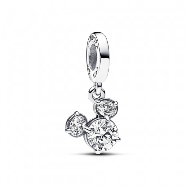 Disney Mickey Mouse Sparkling Head Silhouette Dangle Charm 