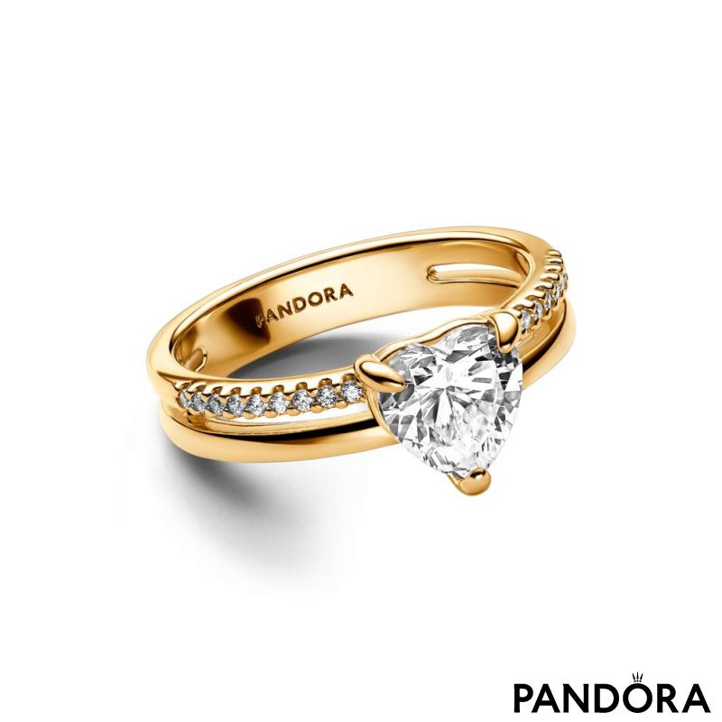 Double Band Heart Ring 