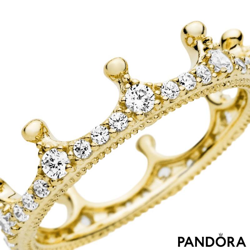 Clear Sparkling Crown Ring 