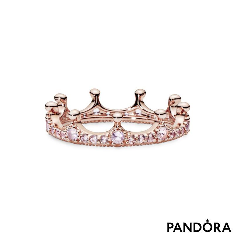 Pink Sparkling Crown Ring 