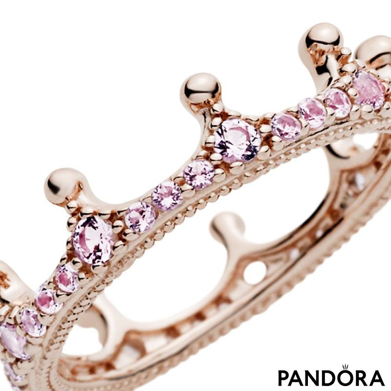 Pink Sparkling Crown Ring 