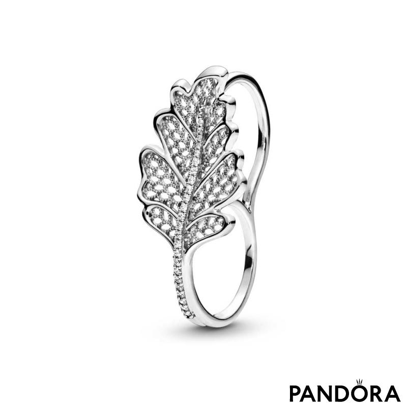 FINAL SALE - Oak Leaf Double Ring | Sterling silver | Pandora US