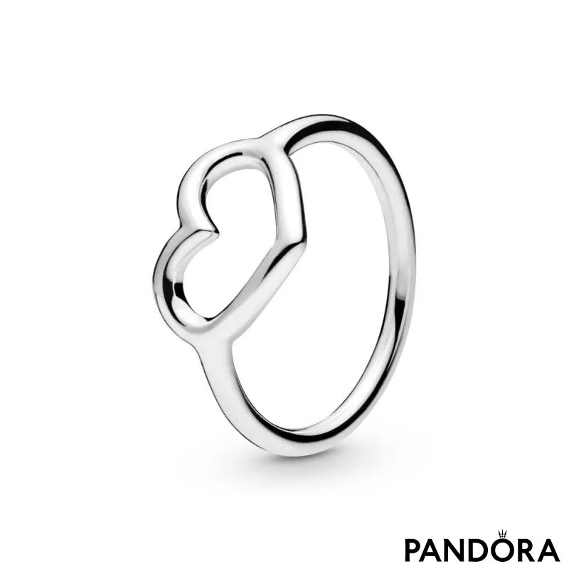 Polished Open Heart Ring 