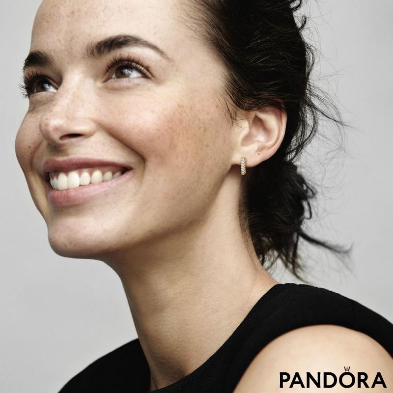 Pandora Timeless Pavé Single-row Bar Stud Earrings 