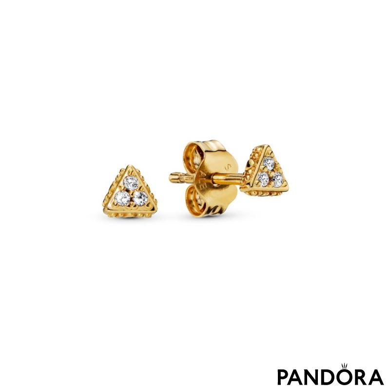 Sparkling Triangle Stud Earrings 