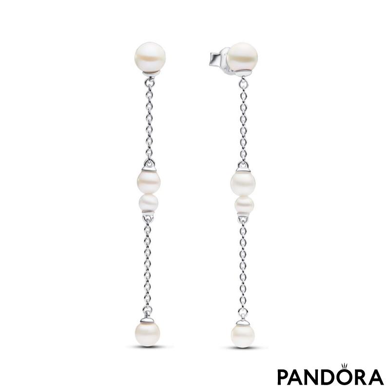 Treated Freshwater Cultured Pearl Drop Earrings 