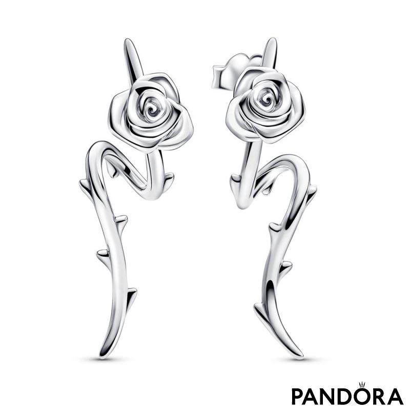 Rose in Bloom Curved Stud Earrings 