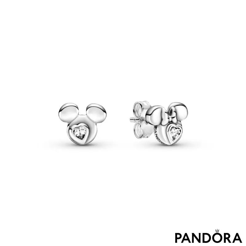 DISNEY Mickey Mouse Simulated Pearl and Black Crystal Stud Earrings –  Shiels Jewellers