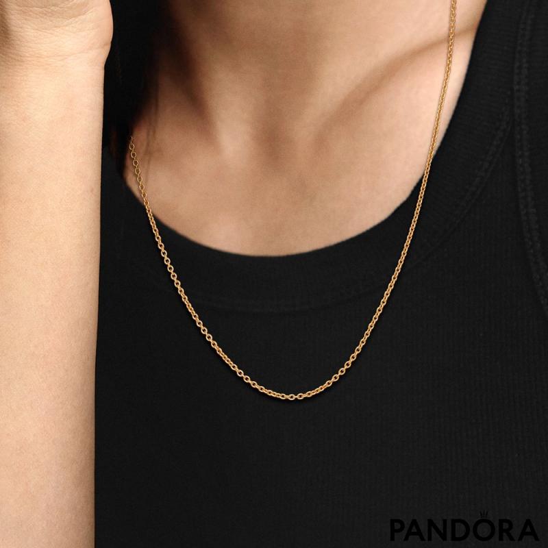 Amazon.com: Pandora Jewelry Curb Chain Shine Necklace, 23.6
