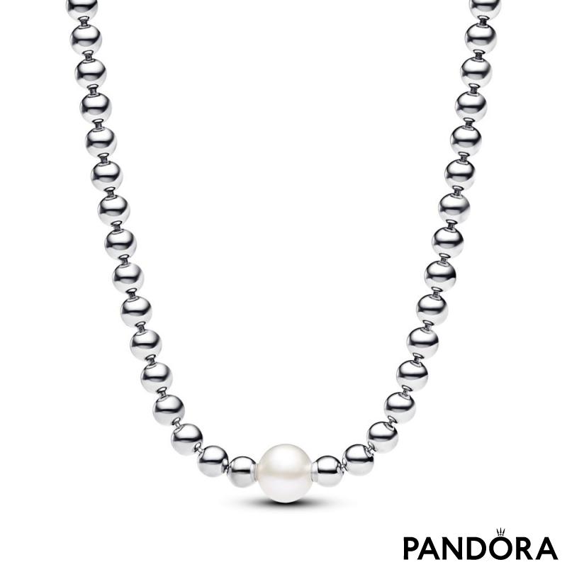 Treated Freshwater Cultured Pearl & Beads Collier Necklace 