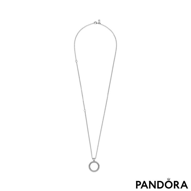 Ogrlica sa medaljonom Svetlucava Pandora 