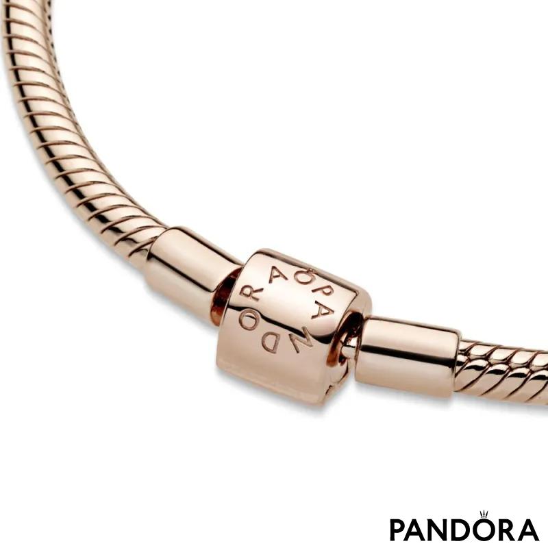 Pandora Moments Barrel Clasp Snake Chain Bracelet 