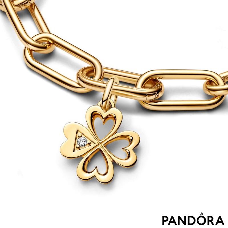 Pandora ME Heart Four-leaf Clover Medallion Charm 
