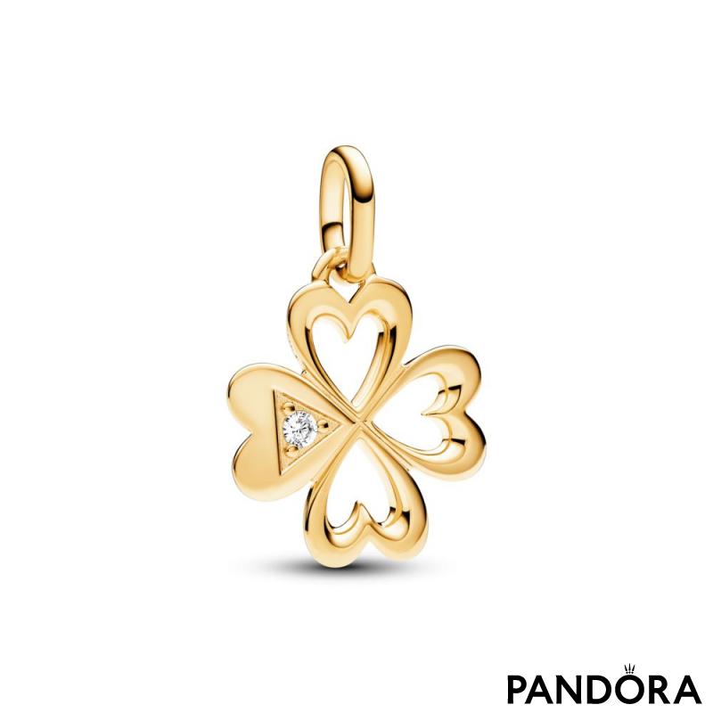 Pandora ME Heart Four-leaf Clover Medallion Charm 