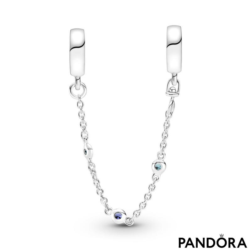Triple Blue Stone Safety Chain 