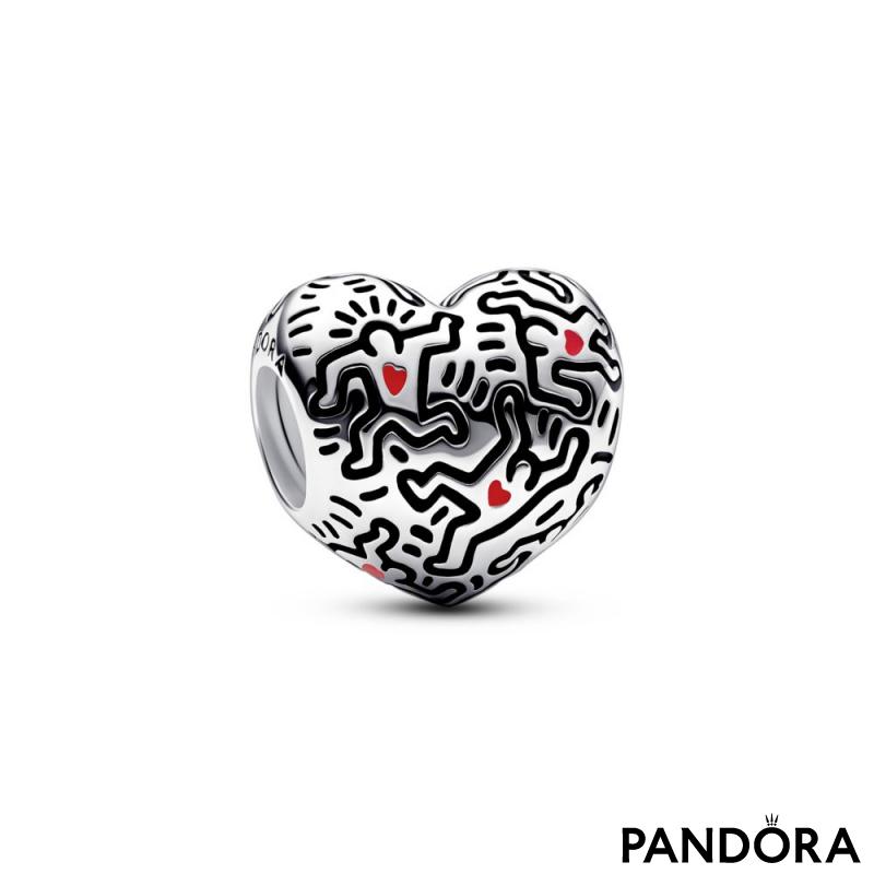 Privezak Keith Haring™ x Pandora Linijska umetnost ljudi 