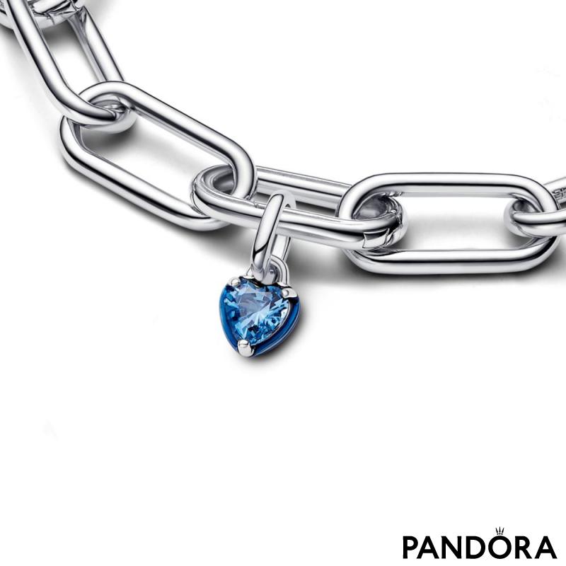Mini viseći privezak Pandora ME Plava čakra u obliku srca 
