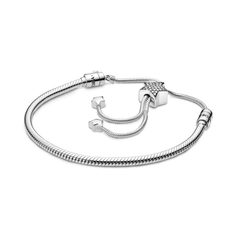 Sterling Silver Snake Chain Slider Bracelet | Jahn Jewellery
