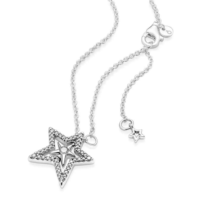 Ogrlica Pavé asimetrična zvezda 