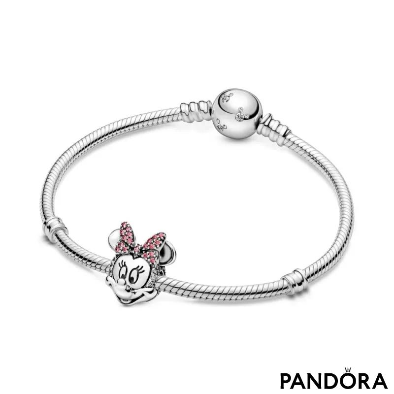 Kopča Disney, Minnie Mouse sa roze pavé mašnom 