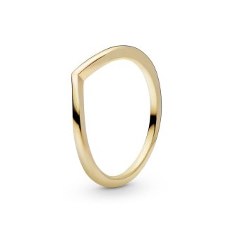 Prsten Wishbone čistih linija od 14k  pozlate