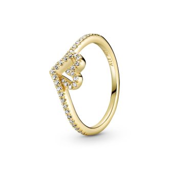 Prsten Wishbone u obliku srca od 14k pozlate