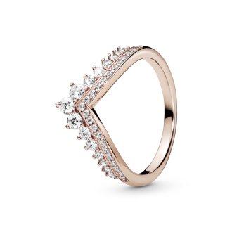 Prsten Wishbone u obliku tijare od 14k roze pozlate