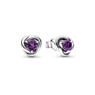 Birthstone februar - neviseće ljubičaste minđuše