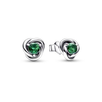 Birthstone maj - neviseće tamno zelene minđuše