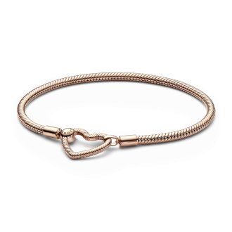 Narukvica Heart Closure u obliku srca koja se okreće od 14k roze pozlate