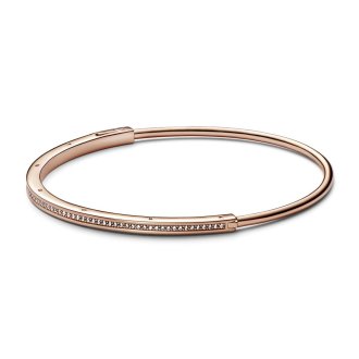 Bangle pavé narukvica od 14k roze pozlate