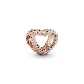 Privezak Srce sa perlama od 14k roze pozlate