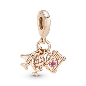 Viseći privezak Simboli putovanja od 14k roze pozlate