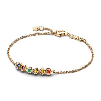 Marvel Avengers Infinity Stones narukvica sa raznobojnim kamenčićima od 14k pozlate