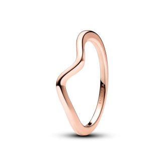 Prsten nepravilnog talasastog oblika od 14k roze pozlate