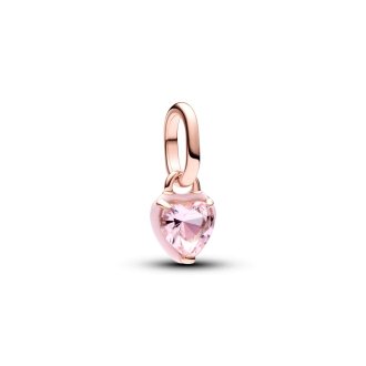 Mini viseći privezak Roze srce čakra od 14k roze pozlate
