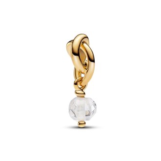 Birthstone april - viseći privezak od 14k pozlate