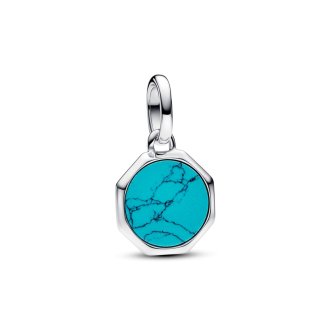Mini medaljon Tirkizni krug sa mogućnošću graviranja